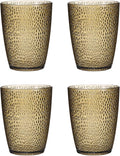 uxcell 10oz Acrylic Drinking Glasses, 4Pcs Plastic Reusable Tumblers Drinkware Unbreakable Water Glasses Cups Stackable & Dishwasher Safe for Home Outdoors Restaurant, Coffee