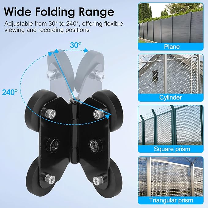 EEEKit Magnetic Fence Mount Compatible with Mevo Start, GoPro, iPhone and Action Cameras, Dual 1/4" Threaded Holder for Baseball, Softball, Tennis, and Sports Recording