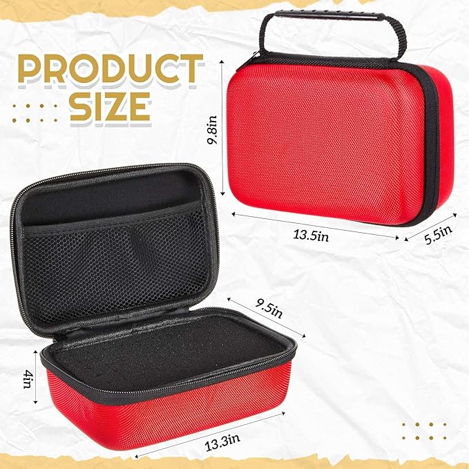 Relaxweex EVA Hard Case with Customizable Foam 13.5 x 9.8 x 5.5 Inchprotective EVA Carrying Case Shockproof Outdoor for Camera, Digital Products, Electronic Instruments with Knife, Red
