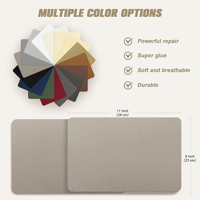 2 Pieces 9 x 11 inch Canvas Repair Patches Canvas Fabric Patch Self-Adhesive Canvas Repair Tape Waterproof Fabric Repair Patches Repair Patch Kit for Boat Cover Sofa Chair Couch Tent Bag (Dark Green)