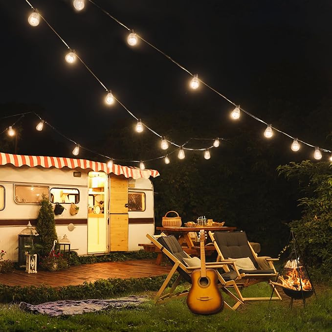 BLIATLUS 55FT Solar String Lights Outdoor Waterproof with Remote Control 15+2 Shatterproof LED ST38 Bulbs for Porch Garden Market Bistro Patio Backyard Fence