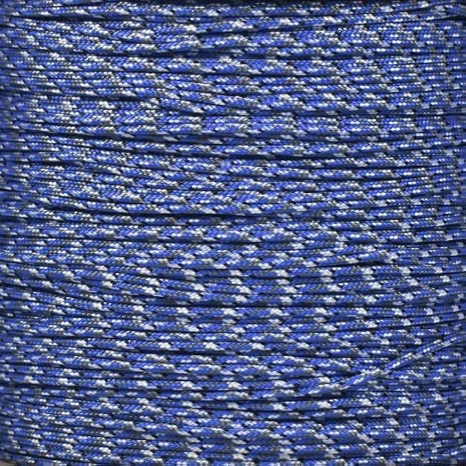 Paracord Planet 95lb Paracord – 1 Strand Type I Parachute Cord for Outdoors and DIY – Bucky Blue Camo (100 ft)