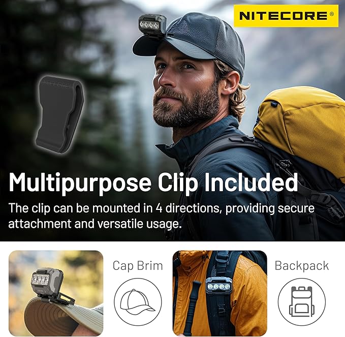 Nitecore HA23 UHE 600 Lumen MCT Outdoor Headlamp Multiple Color Temperatures Lightweight AAA Headlight Tag (Blue)