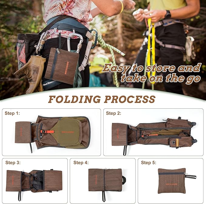 BECOJADDE 15L Small Hiking Backpack for Men Women Foldable Packable Back Pack Ultralight Hiking Daypack for Travel Camping Outdoor, Chocolate Brown