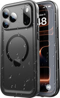 SPORTLINK for iPhone 17 Pro Max Case, IP68 Waterproof Military Protective Full Body Heavy Duty Shockproof 360 Sealed Dustproof with Camera Screen Protector Cover for i Phone 17 Pro Max 6.9" M/Black