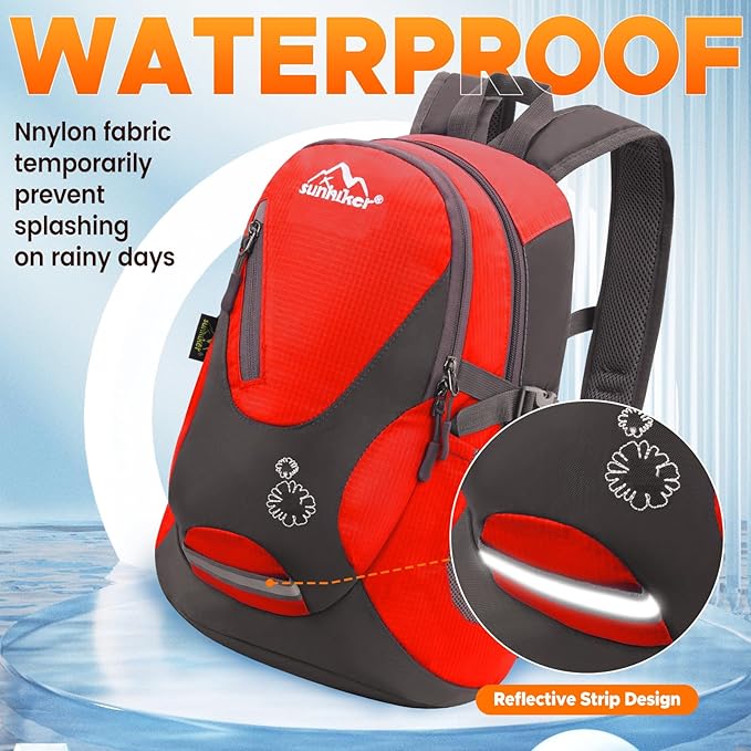sunhiker Small Hiking Backpack Women Men 20L Lightweight Travel Backpack Daypack Casual Backpack For Cycling Outdoor Camping
