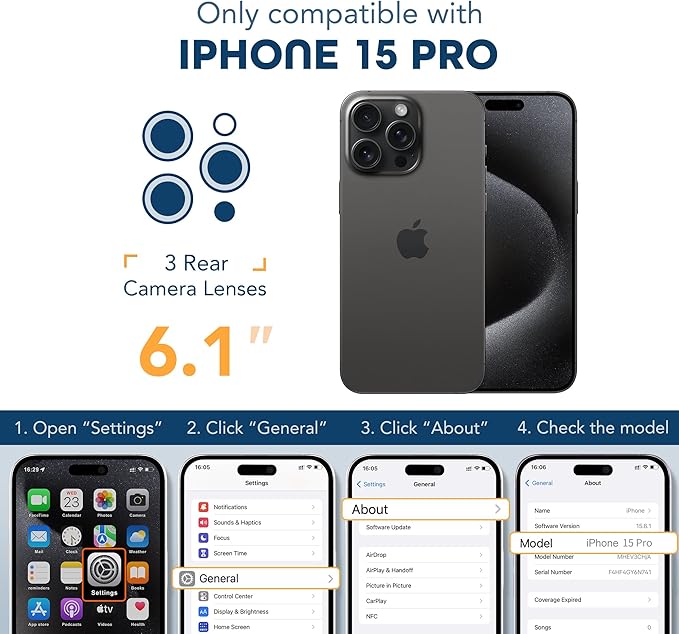 TIESZEN for iPhone 15 Pro Case, Compatible with MagSafe, Built-in Privacy Screen Protector and Camera Protection, Anti Spy Full Body Dustproof Shockproof Hard Phone Case 6.1", Black