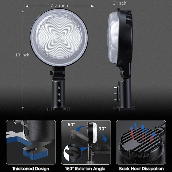 LED Barn Light, 150W 20000LM Dusk to Dawn Outdoor Security Light, 150° Adjustable Angle with Photocell Sensor, 6500K Daylight, IP66 Waterproof, for Parking Lot, Yard, Garage, Farmhouse