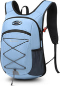 Ultra-Light Soft Daypack 15L/20L, Cushioned Breathable Back Panel Backpack, Lightweight Packable Travel Backpack (Sky Blue, 20L)