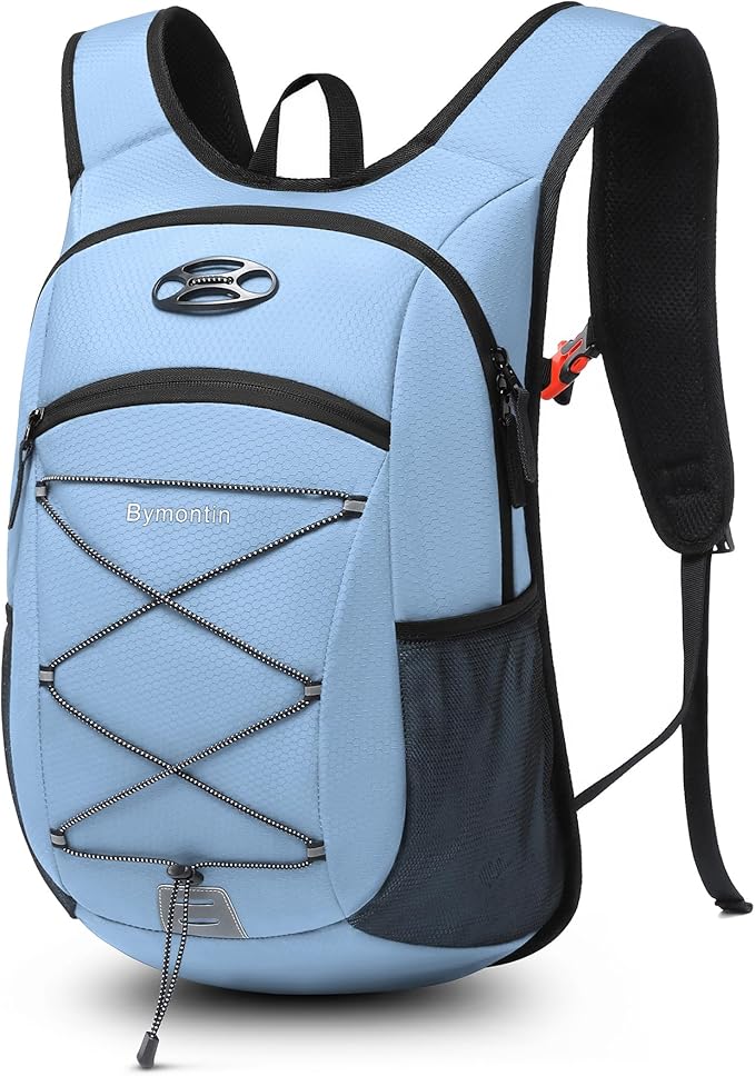 Ultra-Light Soft Daypack 15L/20L, Cushioned Breathable Back Panel Backpack, Lightweight Packable Travel Backpack (Sky Blue, 20L)