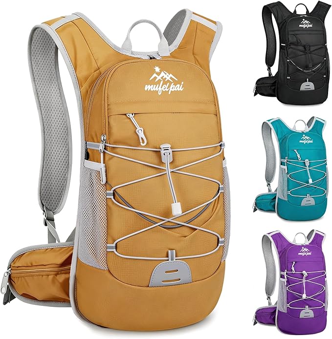 Hiking Backpack, 20L Hiking Backpack for Women & Men,Small Travel Daypack for Running, Cycling, Climbing, Camping, Biking (Yellow)
