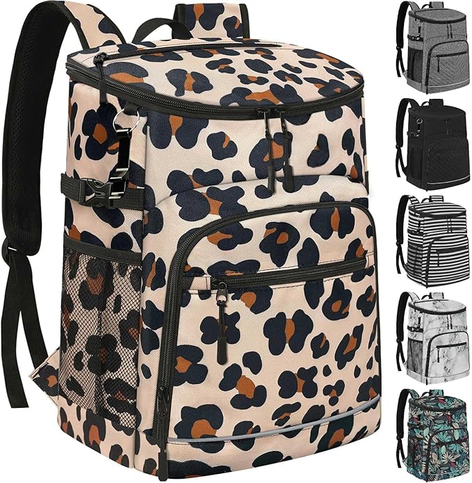 Cooler Backpack Insulated Leakproof Waterproof Backpack Cooler Bag 30/45 Cans, Large Capacity Lightweight Travel Camping Beach Backpack Cooler Ice Chest for Men and Women