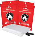 Fire Blanket 4 Pack 40”x40” - Fire Blankets Emergency for Home and Kitchen - Emergency Blankets for Survival - Home House Safety Supplies kit Must Haves - Firemen Safety Gifts and Essential Stuff