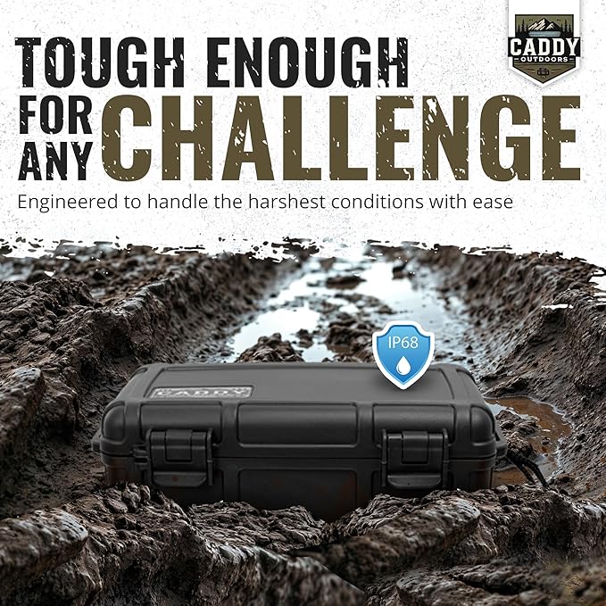 Waterproof Storage Case 1.2 L Capacity – Heavy-Duty Gear Box with Foam, Carabiner & Lanyard – Crushproof, Airtight Outdoor Container for Camping, Hiking, Fishing