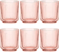 Abode Homewares Mesa 15 oz Durable Acrylic Double Old Fashioned Glasses, Shatter-Resistant and Dishwasher-Safe Drinkware for Outdoor/Indoor Use, Ideal for Scotch, Bourbon, Cocktails - Pink - Set of 6