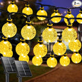 2-Pack 64FT 100 LED Crystal Globe Solar String Lights Outdoor, Waterproof Solar Lights for Outside, 8 Lighting Modes Patio Decorations for Garden Yard Wedding Porch Party Easter Tree (Warm White)