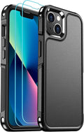 Red2Fire for iPhone 13 Case, with 2X [Glass Screen Protector + Camera Lens Protector][12 FT Military Dropproof] Rugged Heavy Duty Full-Body Shockproof Phone Case Cover 6.1 inch-Black