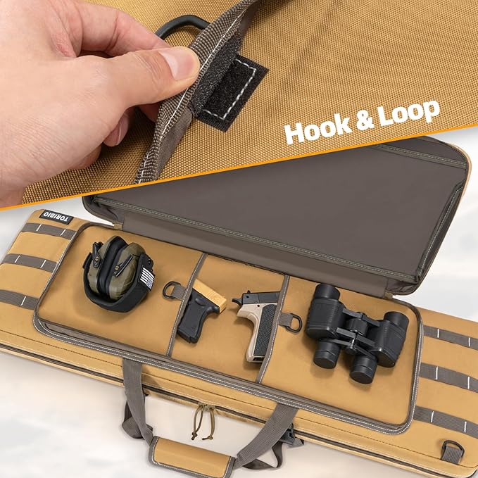 TORIBIO Double Rifle Case Soft Bag 32" 34" 36" 42" 46" 48'' 51“ 55” Gun Case Tactical for Rifle Firearm Storage, Transportation and Hunting Shooting Range, Rifle Backpack