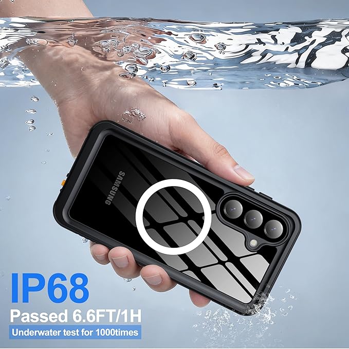 ANTSHARE IP68 Waterproof Case for Samsung Galaxy S26 Plus [2026] - MagSafe Compatible, Built-in Screen/Lens Protector - Shockproof Full Body Protection for Swimming/Outdoor, Pink/Clear