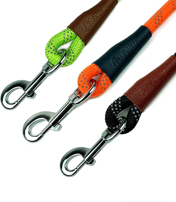 Garwor 4Pcs Heavy Duty Chrome Swivel Snap Hooks with Spring,Flag Hooks 0.77"x3.38",Pet Buckle Multipurpose Dog Leashes Key Chain for Linking Pet Leash & Collar,DIY Crafts