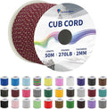 Paracordland-270LB Parachute Cord -164FT-2mm Micro Paracord-Utility Cord Thin Braided Best for Military & Camping Survival Bracelet DIY Projects Fishing Lanyards-Starry-red