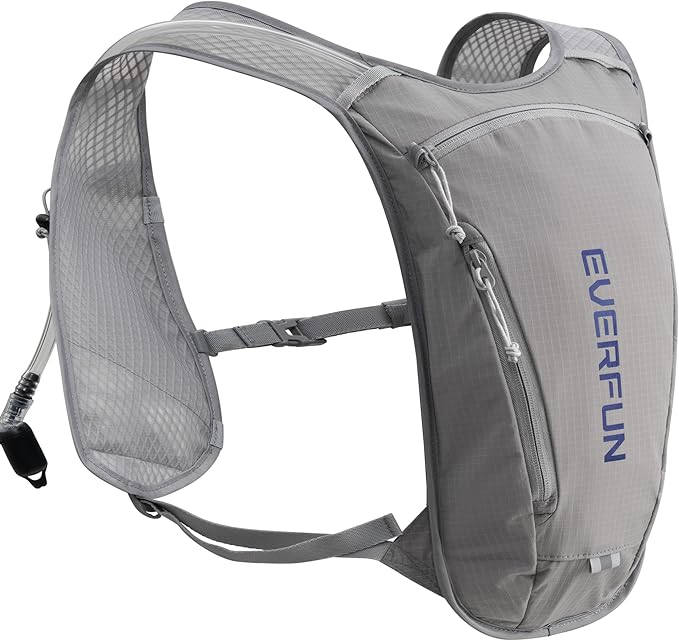 EVERFUN Hydration Backpack Running Vest Small Hiking Water Backpack with 1.5L Water Bladder for Women Men, Lightweight Reflective Phone Holder Hydro Pack for Trail Running, Biking, Race, Marathons