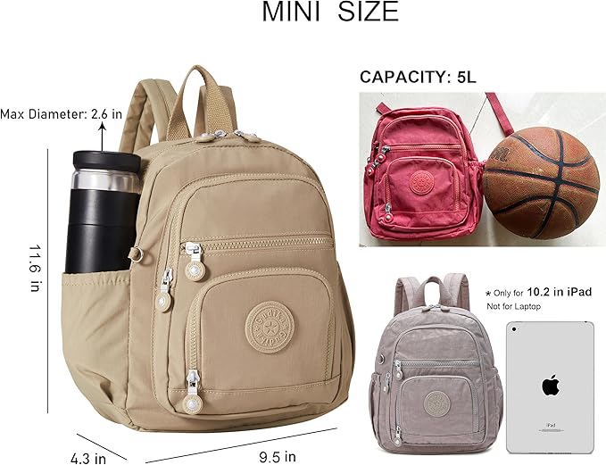 Mini Hiking Waterproof Backpack Purse for Women and Men,Travel Backpack 5L
