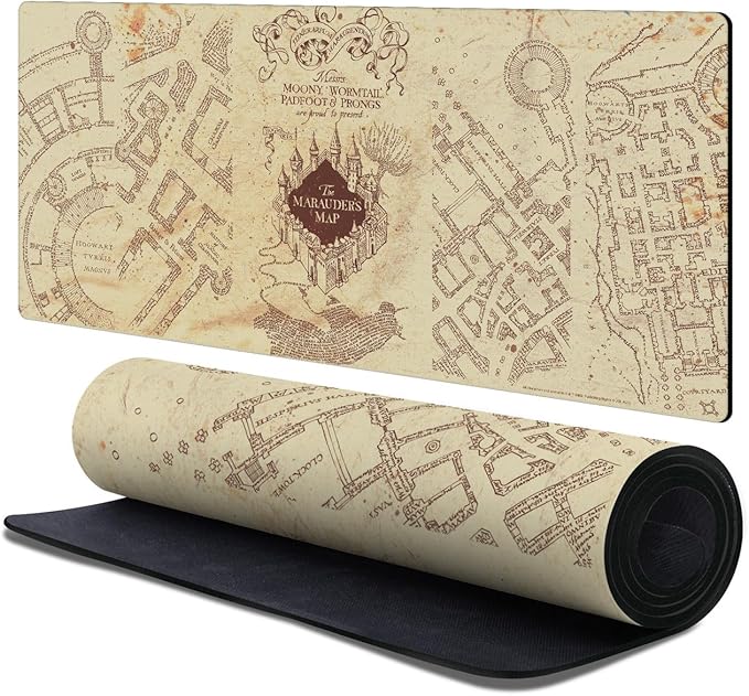 Head Case Designs Officially Licensed Harry Potter The Marauder's Map Graphics 37.4 x 15.75 x 0.16 inches (900 x 400 mm) - XL Gaming Office Desk PC Keyboard Mouse Mat Pad