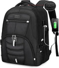 LOVEVOOK Travel Laptop Backpack Waterproof Anti Theft with Lock and USB Charging Port Large Computer Business Backpack for Men College Students (17 inch, Black)