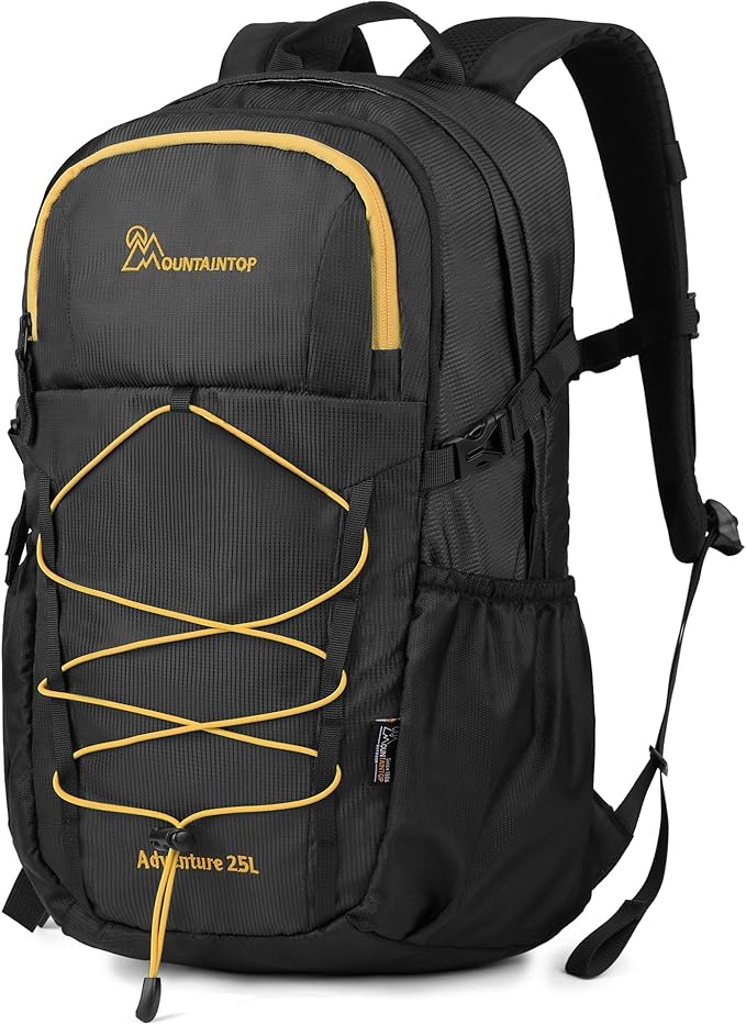 MOUNTAINTOP Hiking Backpack,25L Camping Backpack, Men Women Hiking Daypack Lightweight Travel Backpack for Climbing(Black)