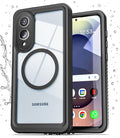 ENCASED Waterproof Case Designed for Samsung Galaxy S25 Edge (IP68) Full Body Protective Phone Case with Screen Protector Built-in (Clear/Black) (S25 Edge)