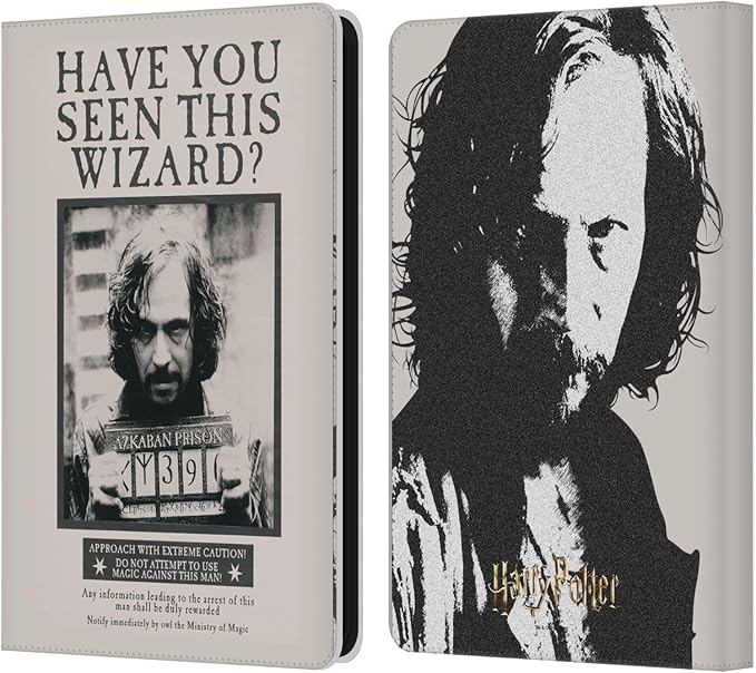 Head Case Designs Officially Licensed Harry Potter Sirius Black Poster Prisoner of Azkaban II Leather Wallet Case Compatible with Amazon Kindle Paperwhite 6