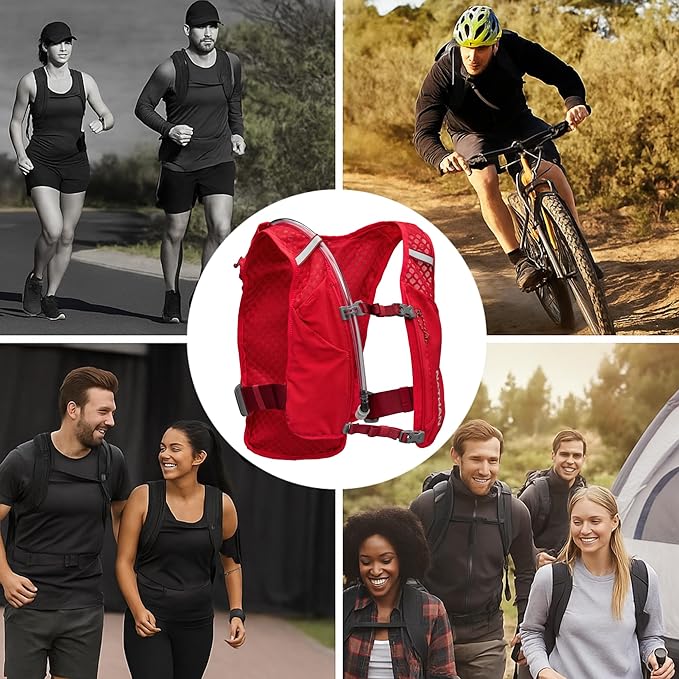 Nathan QuickStart Hydration Pack Vest with Bladder or flasks, Storage Pockets, Breathable Moisture-Wicking Fabric, Adjustable Straps for Running, Hiking, Walking, Marathons, Obstacle Races