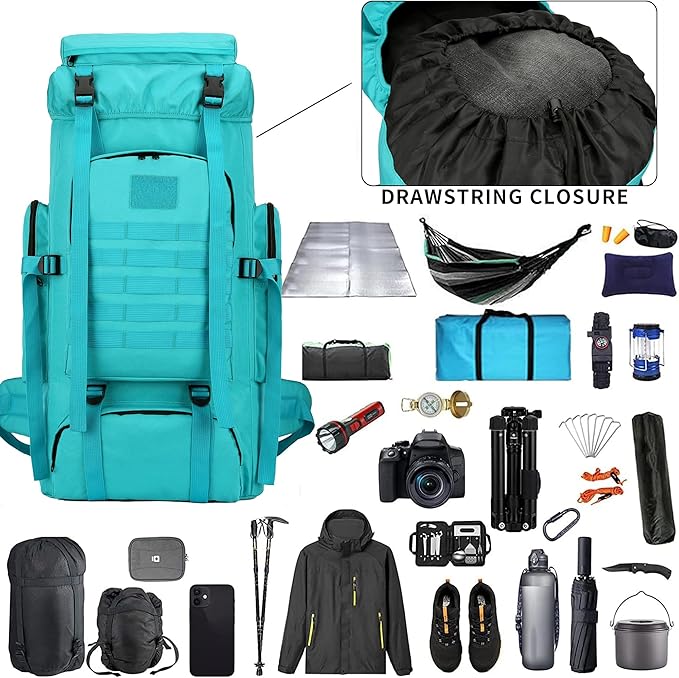 Hiking Backpack for Men 70L/100L Camping Backpack Military Rucksack Molle 3 Days Assault Pack for Climbing | Camping Backpack, 3 Days Assault Pack, for Climbing