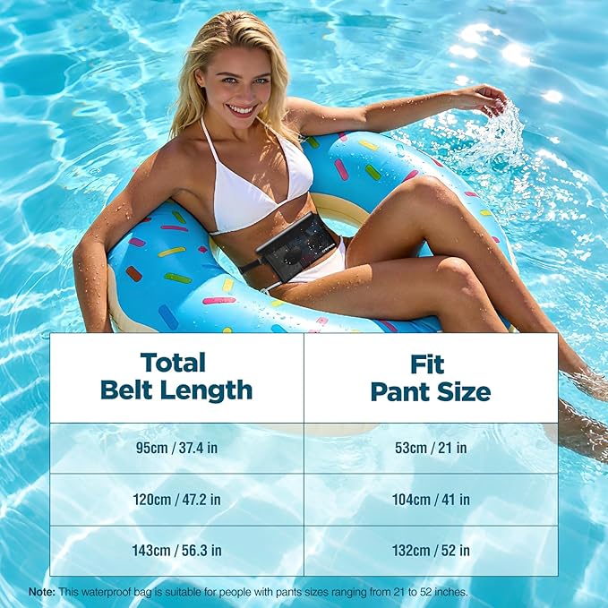 Waterproof Fanny Packs for Women, Sandproof Dry Bag for Beach, Water proof Pouch for Phone Passport Purse, Floating Waterproof Bags for Cruise Travel Water Park Boating Fishing Diving Surfing Kayaking