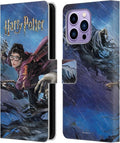 Head Case Designs Officially Licensed Harry Potter Quidditch 1 Prisoner of Azkaban II Leather Wallet Case Compatible with Apple iPhone 14 Pro Max