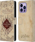 Head Case Designs Officially Licensed Harry Potter The Marauder's Map Prisoner of Azkaban II Leather Book Wallet Case Cover Compatible with Apple iPhone 14 Pro Max