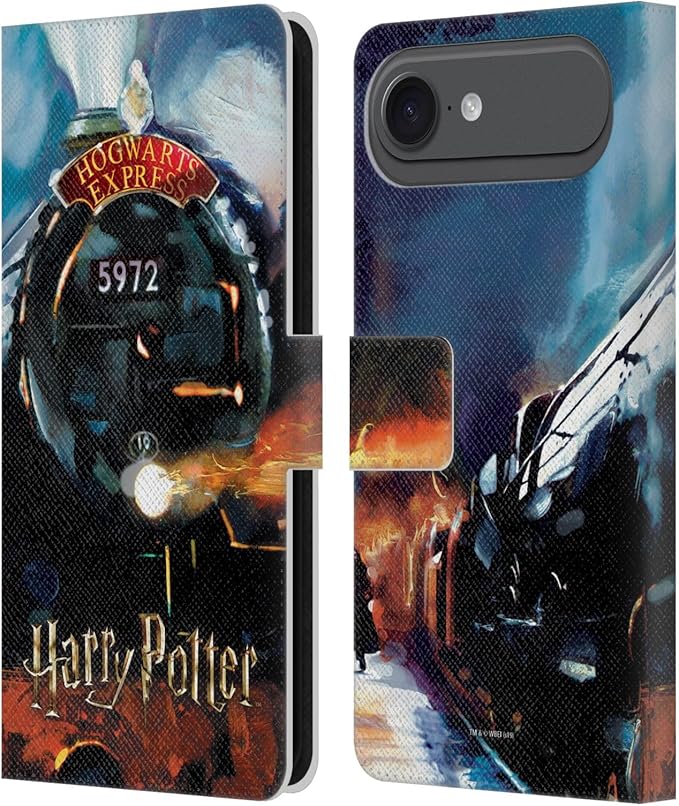 Head Case Designs Officially Licensed Harry Potter Hogwarts Express Prisoner of Azkaban II Leather Wallet Case Compatible with Apple iPhone 17 Air