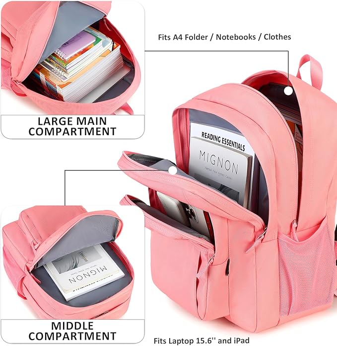 abshoo Classical Basic Travel Backpack For School Water Resistant Bookbag | For School, For School