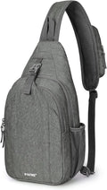 G4Free Sling Chest Bag RFID Crossbody Backpack Shoulder Bag with Earphone Hole, Dimgray, M, One size