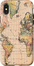 World Map ,Old Map of the World Case for iPhone X/XS