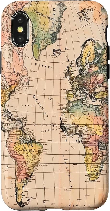 World Map ,Old Map of the World Case for iPhone X/XS