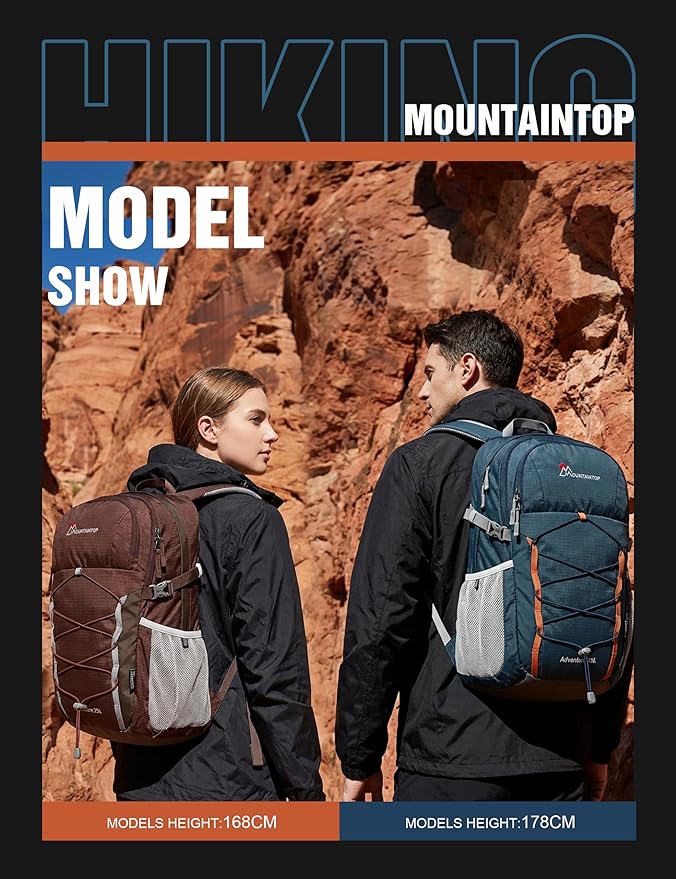 MOUNTAINTOP 25L Hiking Backpack,Lightweight Travel Backpack for Men Women Outdoor Backpacking, Camping