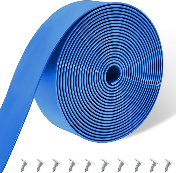 Vinyl Straps for Patio Chair Repair Kit 2'' Wide 10 Ft Long Replacement Straps + 10 Free Rivets for Outdoor Lawn Furniture Chaise Lounge Repair (Blue)