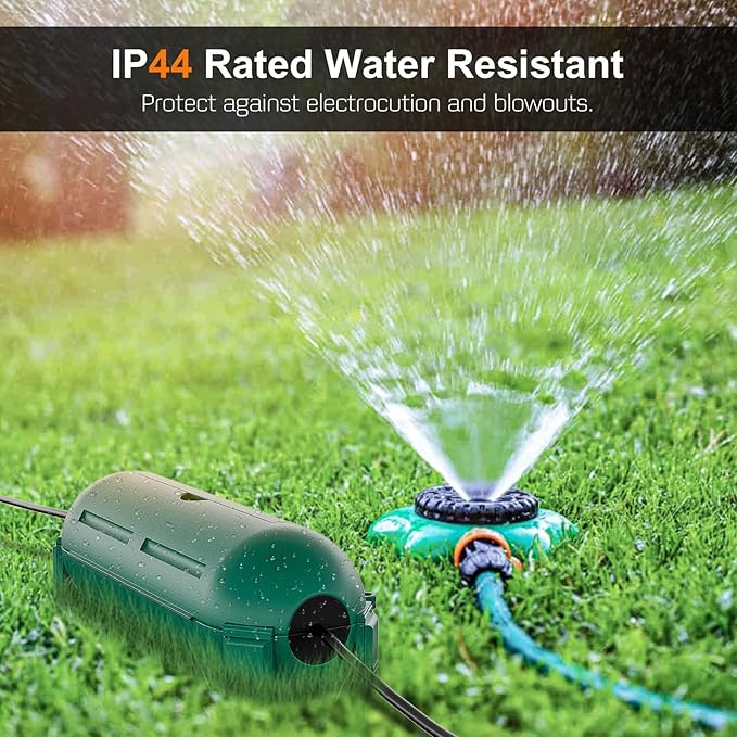 iwillink 2 Pack Outdoor Extension Cord Cover Waterproof - Weatherproof Electrical Connection Box for Outdoor Outlet, Plug, Socket, Christmas Holiday Decoration, Power Tool, Green