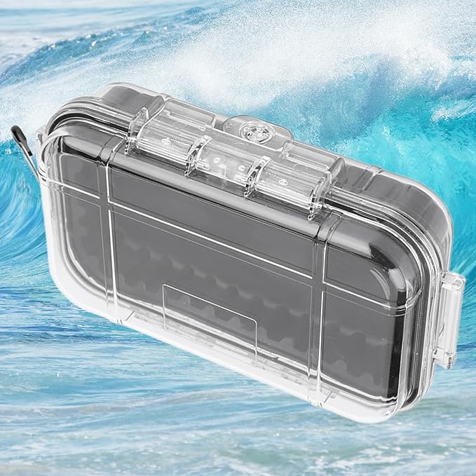 Waterproof Dry Box Protective Case, IP67 Water Resistant Portable Micro Case Watertight Storage Box for Phones, Knives, Wallets, Watches