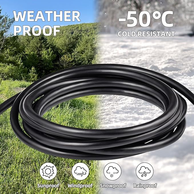 TiFFCOFiO Indoor Outdoor Extension Cord Waterproof, 60 Feet 3 Prong Power Cord for Home and Garden, 16 AWG, 13A/1625W, ETL Listed