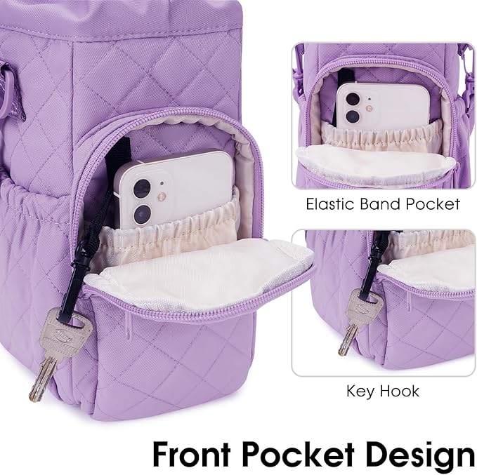 sportsnew Water Bottle Holder with Strap 32oz 40oz Insulated Water Bottle Carrier Sling Bag with Phone Pocket Crossbody