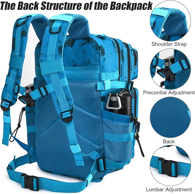 45L Tactical Backpack for Men Women, Military Assault Pack with MOLLE, Large 3 Day Bug Out Bag for Hiking Camping