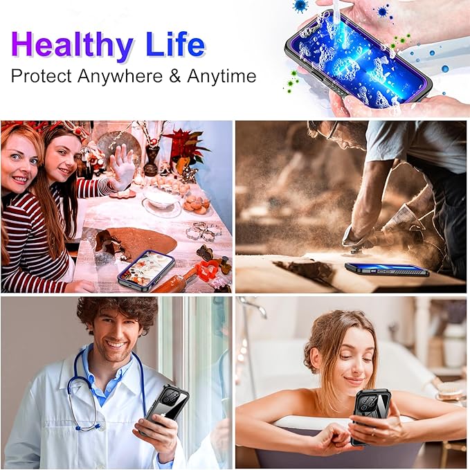 Red2Fire 2025 New for iPhone 13 Pro Max Case Waterproof, [Full Body Shockproof] [IP68 Underwater][Dustproof][Dropproof] Phone Case for iPhone 13 Pro Max 6.7"